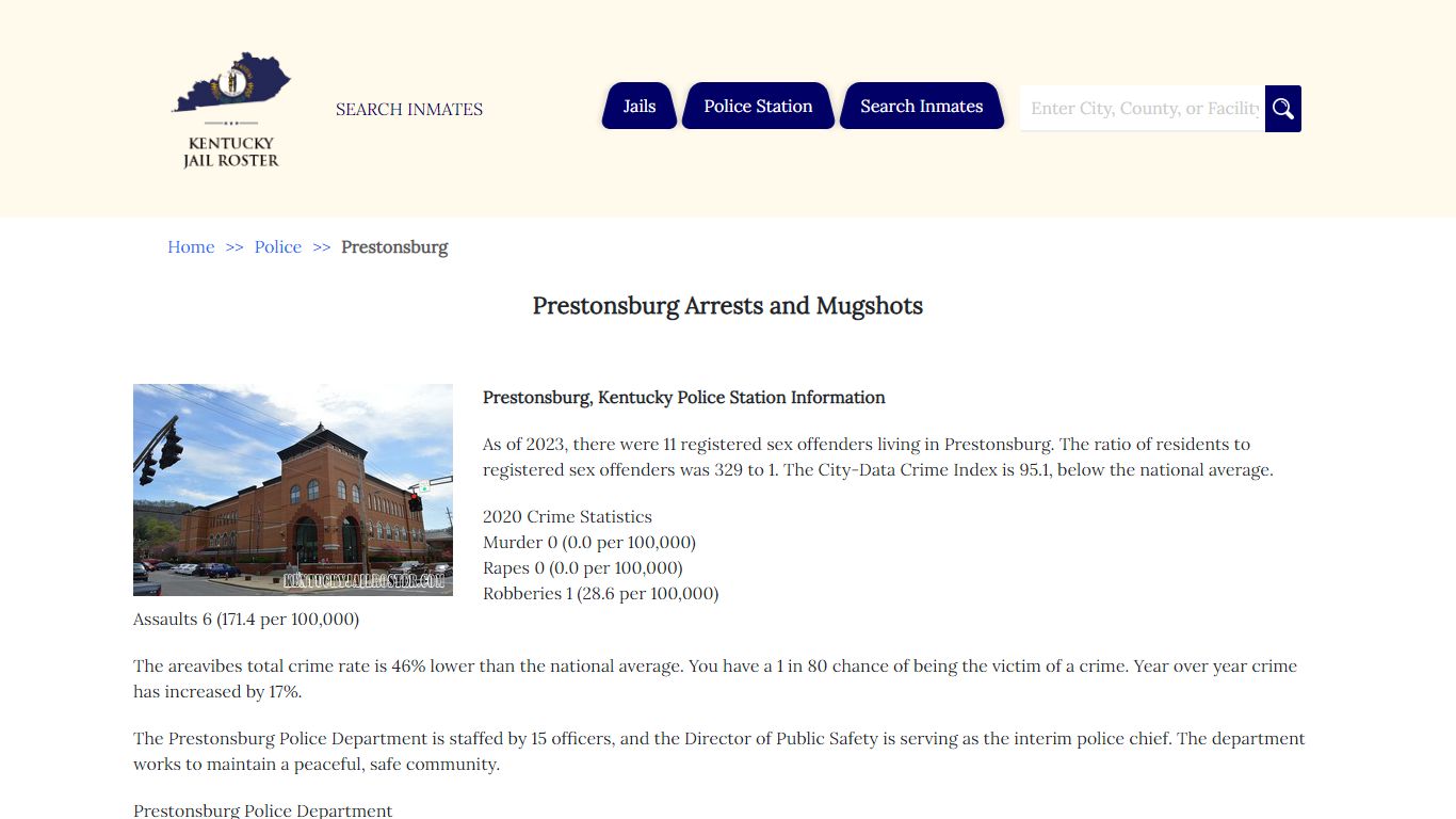 Prestonsburg Arrests and Mugshots | Jail Roster Search