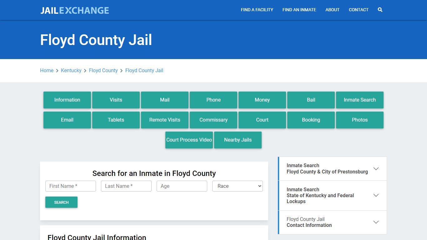 Floyd County Jail Roster Lookup, KY, Inmate Search